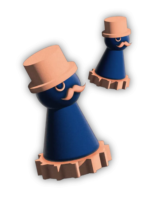 hrací figurky ve steam punkovém stylu